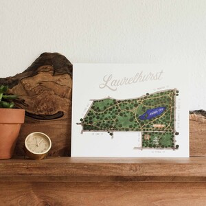 Laurelhurst Park Map Art Print - Etsy