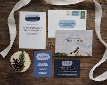 Black Butte Wedding Suite | Central Oregon Wedding | Outdoor Invitations | Mountain Wedding | Modern Invitations