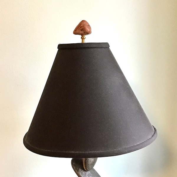 Stone Lamp Finial, lighting decor, rock decor, lakehouse decor, lamp finial, lamp decor, natural stone decor, made in Michigan, beach house