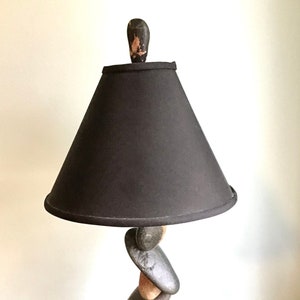 Rock Lamp Finial, Stone Lamp Finial, Black, grey granite Finial, lamp topper, lamp accent, lamp accessory