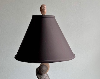 Finial lampada in pietra, finial lampada, topper lampada, lampada Rock, lampada Stone