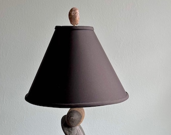 Stone lamp finial, Lamp finial, Lamp topper, Rock lamp, Stone lamp