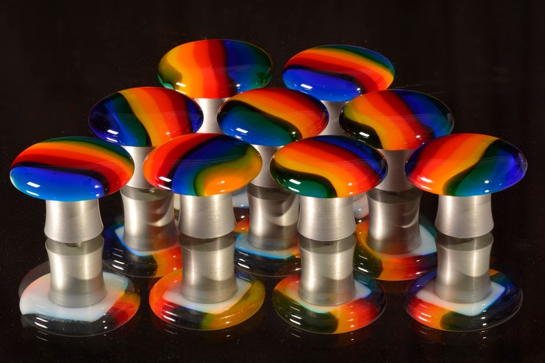 Rainbow Knobs Made in USA Drawer Pulls Colorful Knobs Etsy