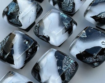 Black Ice - Argento - Pomello per mobile in vetro personalizzato - Prodotto negli Stati Uniti, maniglie o tiranti per cassetti da cucina