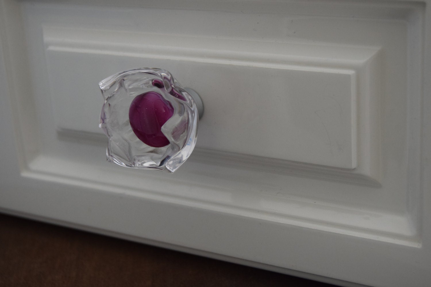 Pink Flower Knob USA made knob tulip knob pink Etsy