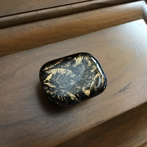 Bronze and Black glass cabinet knob, Elegant and Classy knob, bronze frost glass with black drawer pull