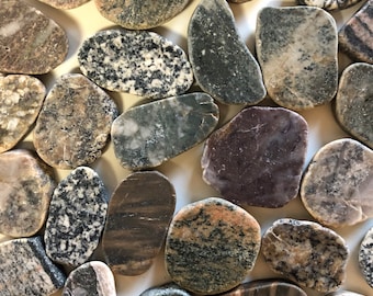 Pomelli per mobili - Slice Stone - pietre grigie/marroni/verdi, Made in USA, maniglie e tiranti per cassetti da cucina