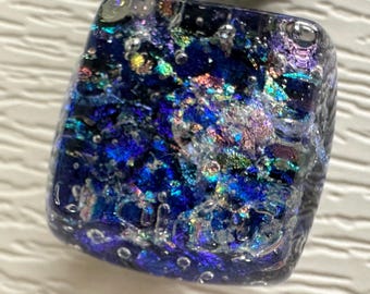 Pomello in vetro della collezione Galaxy, pomello in vetro blu, viola e argento, maniglie per cassetti da cucina