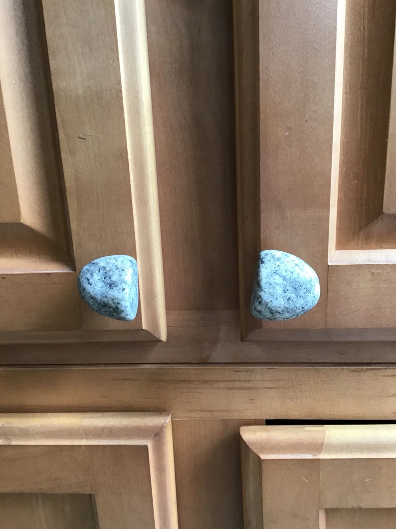 Sliced stone knobs made in USA great lakes rock Etsy