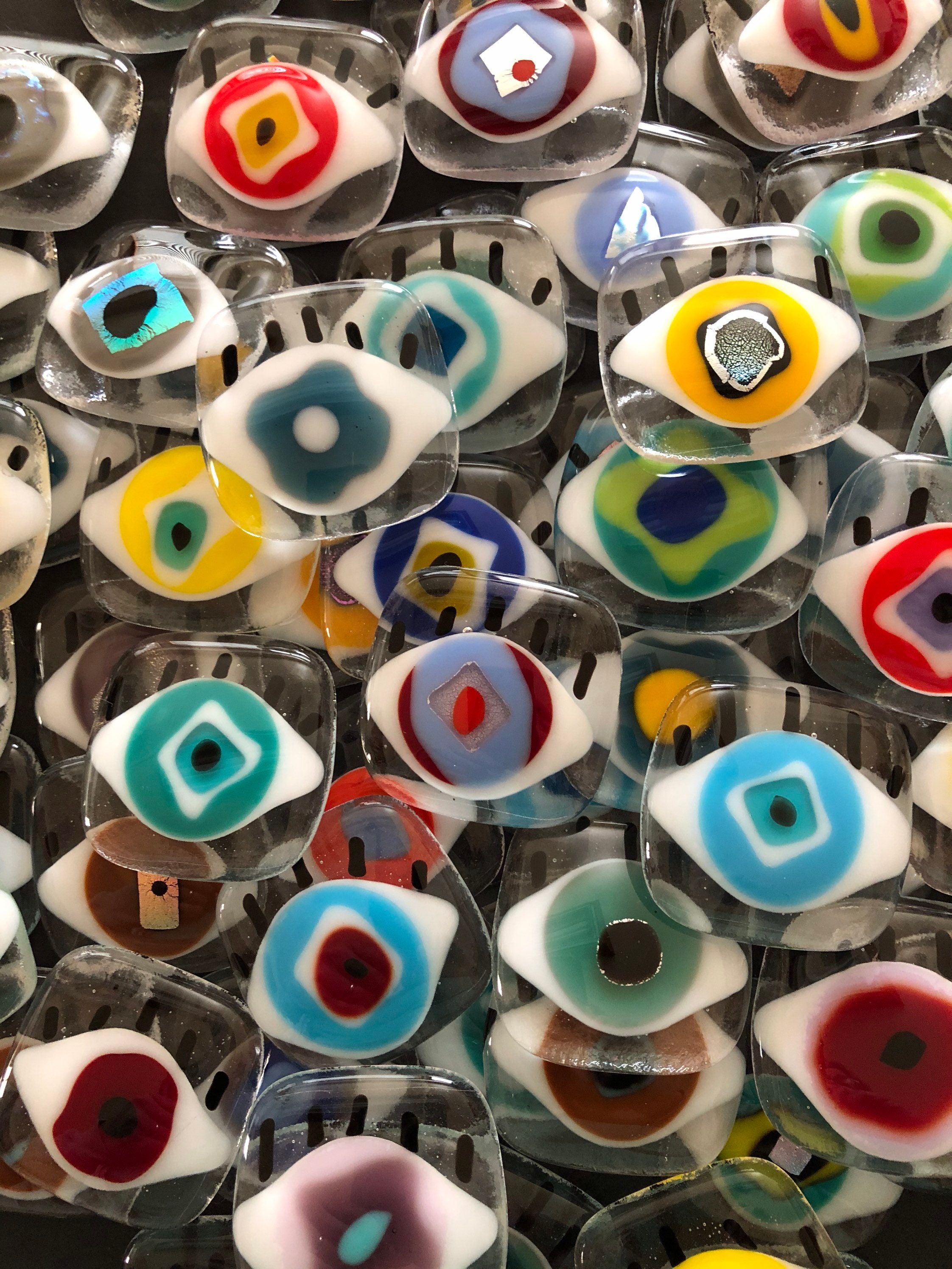 Wild Eyes Knob Made in Michigan Glass Knobs Eyeball Etsy