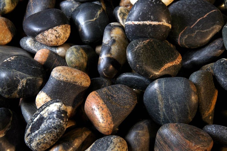 Black Basalt Rock knob, made in USA, Michigan lake shore stone knob, natural rock, basalt stone, lakeshore stone image 10