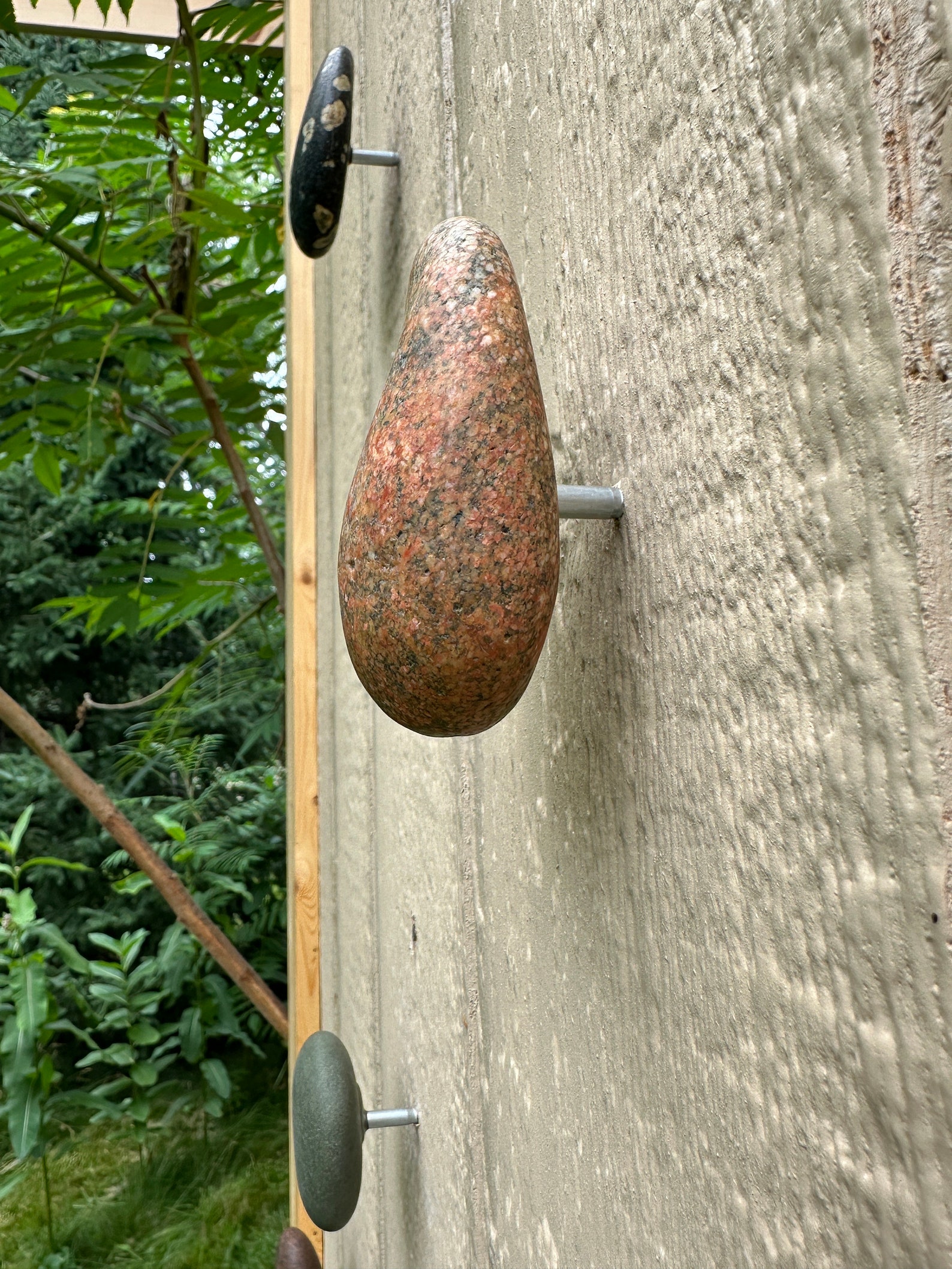 Rock Hooks, Natural Stone Screw in Hangers, Poolside Towel Holders - Etsy