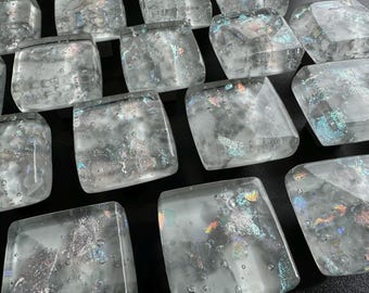 Pomello Moonlight, pomello per mobiletto in vetro personalizzato, prodotto nel Michigan, pomello in vetro spesso