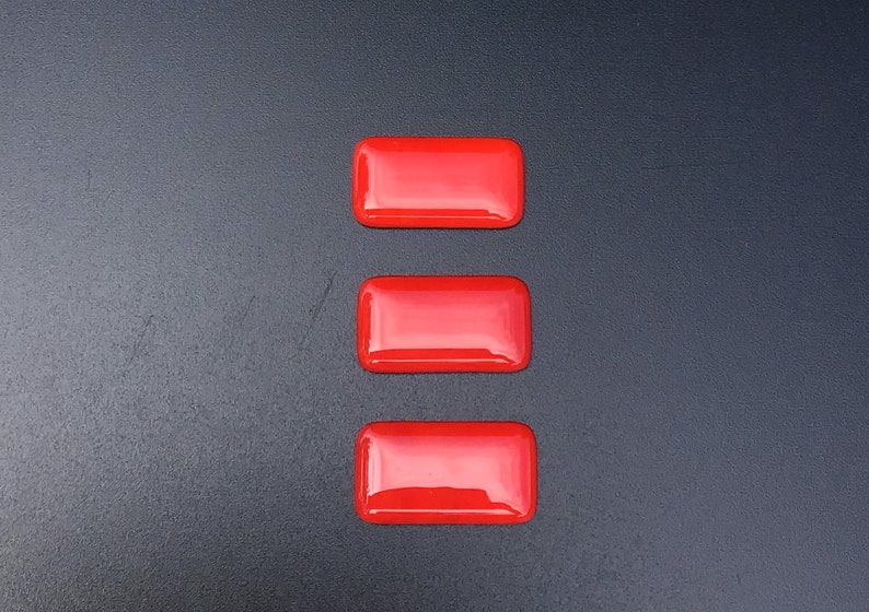 Perilla del gabinete del vidrio rojo brillante perilla | Etsy