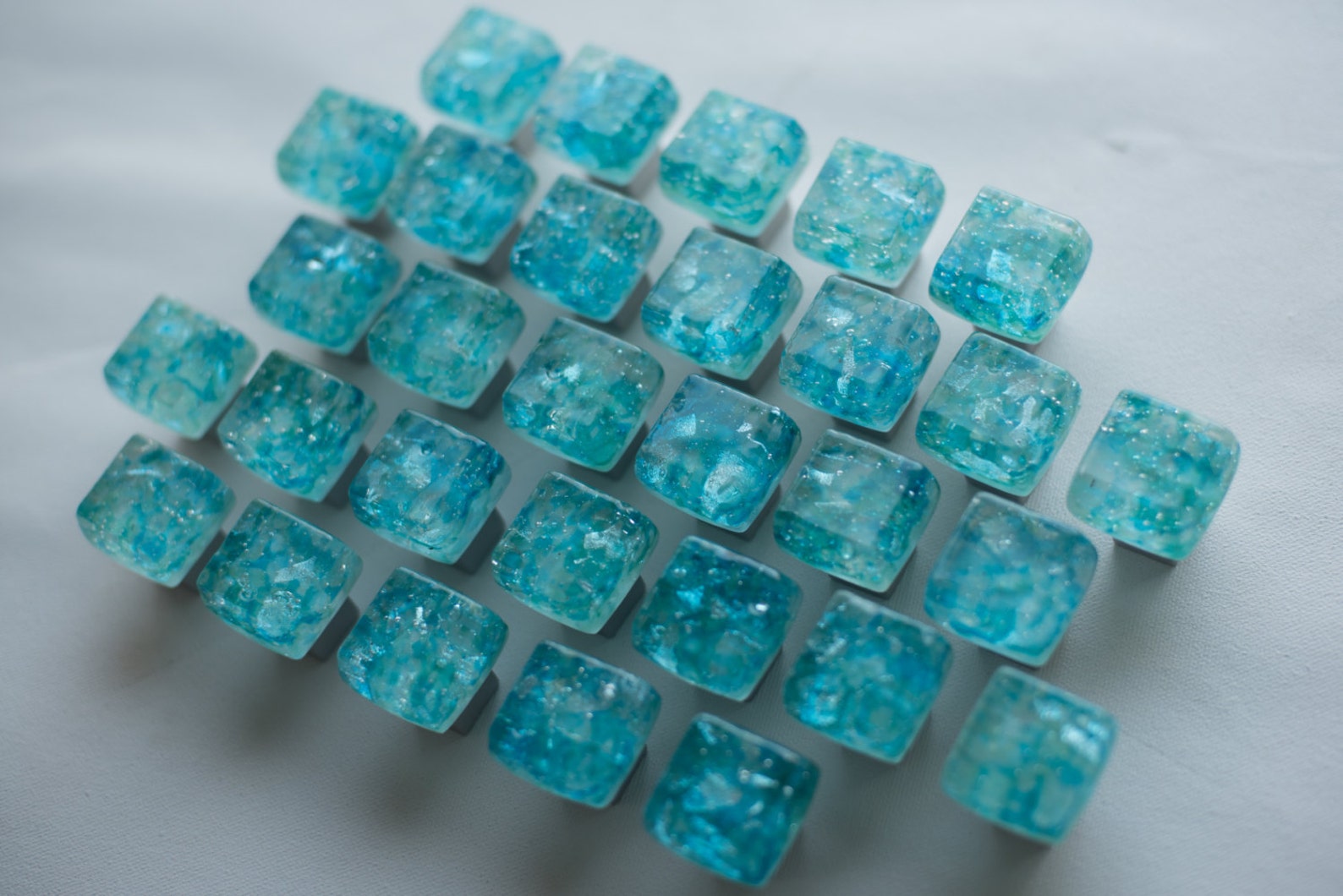 Caribbean Mist Glass Knob Made in Michigan Custom Glass Etsy