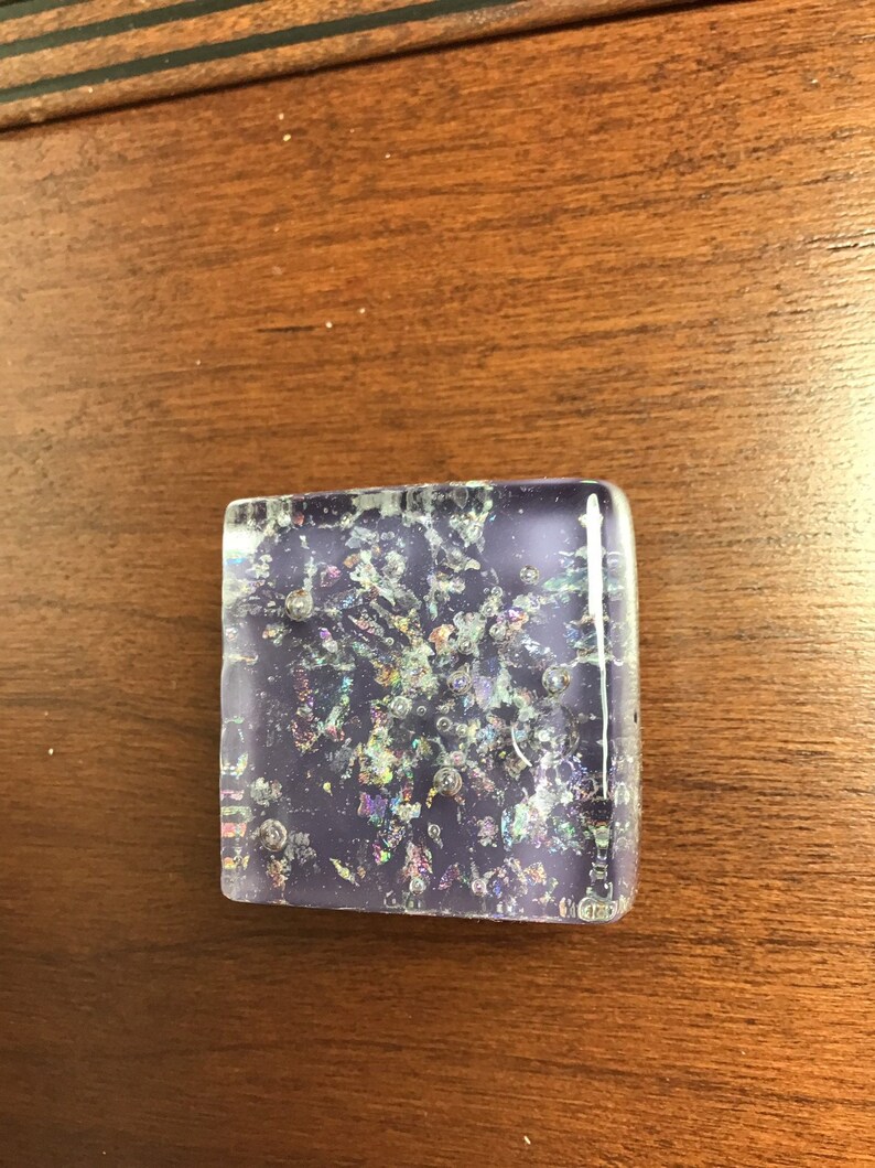 Purple Cabinet Knob Plum Violet Lavender Glass Knob Glass Etsy