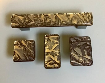 Collezione Gold Frost, pomelli e maniglie per mobili in vetro su misura