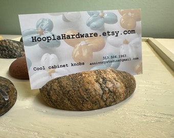 Natural Stone Business Card Holders, name/place holders, Made in Michigan, Sold individually or in lots of 10 or 20