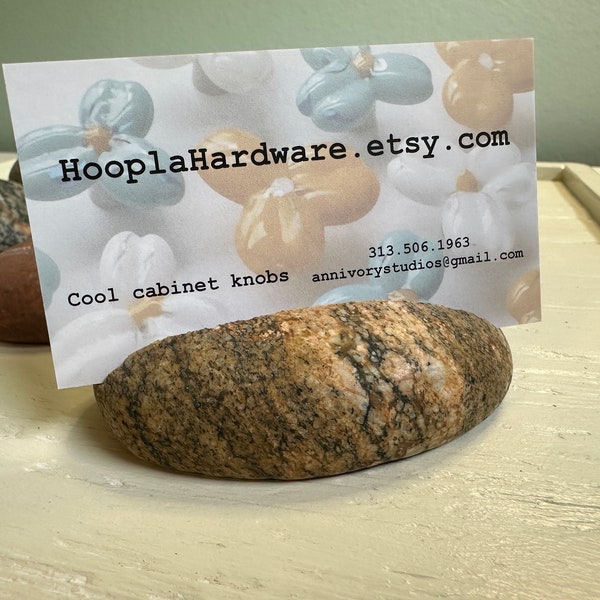 Natural Stone Business Card Holders, name/place holders, Made in Michigan, Sold individually or in lots of 10 or 20