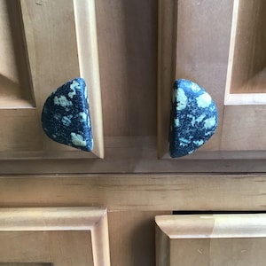Split Stone knobs, Perfect Pairs, made in USA, matching rock cabinet knobs