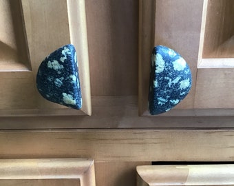 Split Stone knobs, Perfect Pairs, made in USA, matching rock cabinet knobs