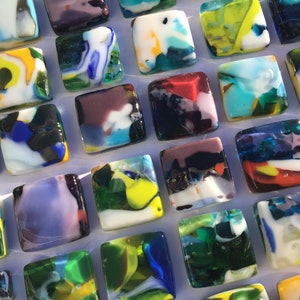 Stained Glass Candy knobs, Multicolored glass cabinet knobs, handmade in Michigan