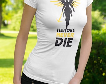 Heroes Never Die - Womens Ringspun T-Shirt