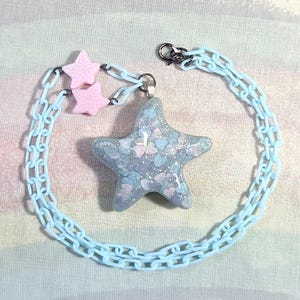 Starfish Necklace, Mermaid Necklace, Pop Kei Necklace, Fairy Kei Necklace, Seapunk Necklace, Sweet Lolita Necklace, Cutecore Necklace