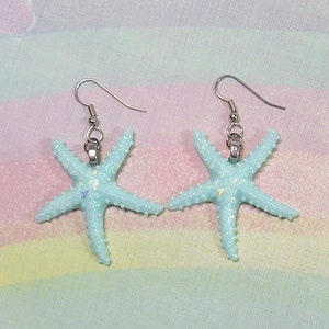 Pastel Starfish Earrings: Seapunk Fairy Kei Style