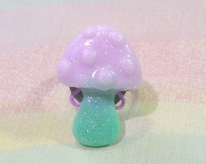 Pop Kei Ring, Decora Ring, Magic Mushroom Ring, Alice in Wonderland ...