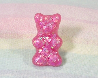 Fairy Kei Ring, Pop Kei Ring, Decora Ring, Gummy Bear Ring, Yume Kawaii Ring, Cutecore Ring, Candy Ring, Valentine's Day Ring, Resin Ring