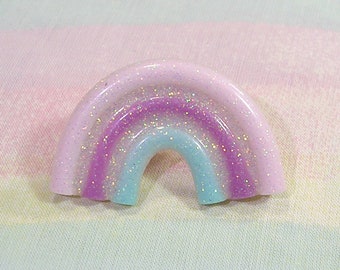 Pastel Rainbow Ring, Yume Kawaii Ring, Fairy Kei Ring, Pop Kei Ring, Deco Lolita Ring, Sweet Lolita Ring, Pastel Goth Ring, Glitter Ring