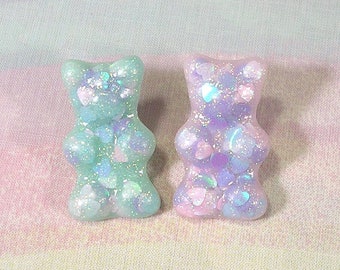 Gummy Bear Earrings, Candy Earrings, Kawaii Bear Earrings, Fairy Kei Earrings, Pop Kei Earrings, Cutecore Earrings, Yume Kawaii Earrings