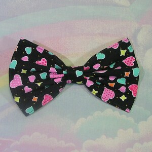 Pop Kei Bow, Decora Hair Bow, Kawaii Hair Bow, Magical Girl Hair Bow, Heart Hair Bow, Pastel Goth Hair Bow, Chunky Hair Bow, Girls Hair Bow