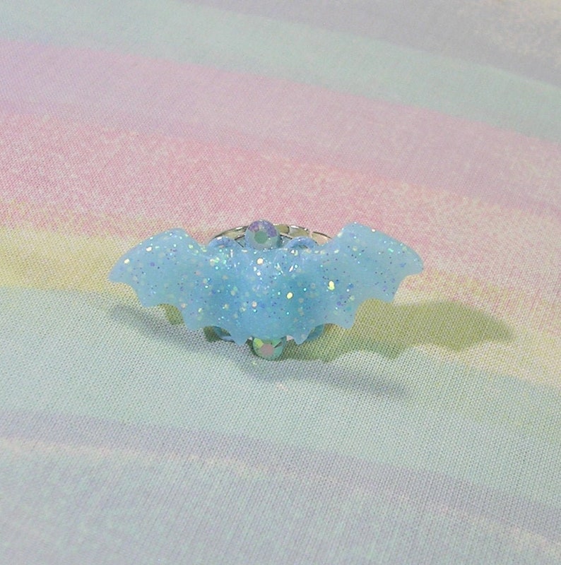 Pastel Goth Ring Creepy Cute Ring Pastel Bat Ring Kawaii Etsy