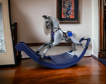 Victorian Carousel Rocking Horse (Medium Dapple Grey)