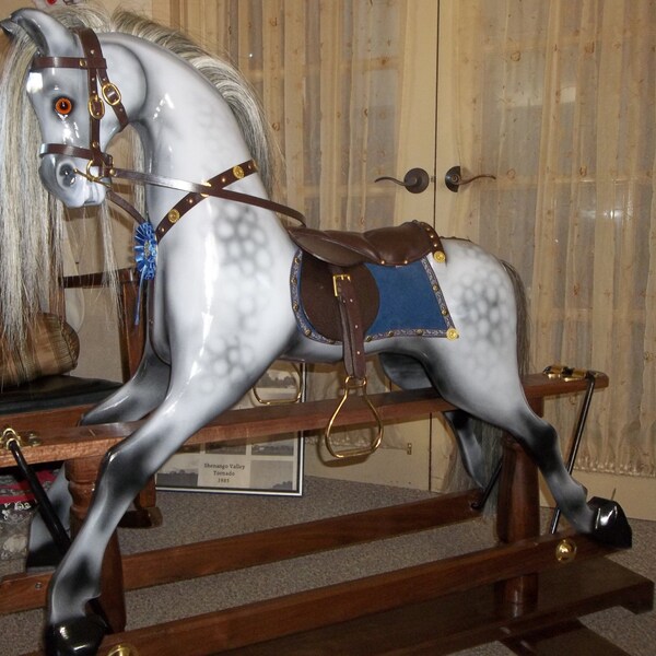 Antique Wooden Rocking Horse - Etsy