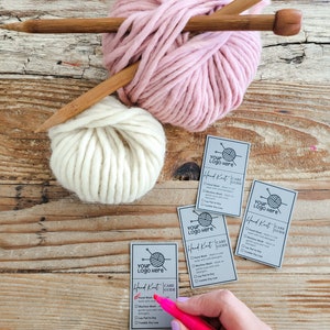 Hand Knit Care Card Template, Editable Printable Washing Instructions ...