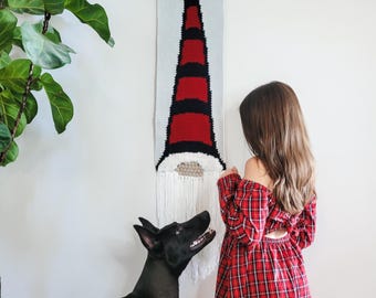 Holiday Gnome Tapestry Crochet Pattern: Christmas Wall Hanging (PDF Pattern)