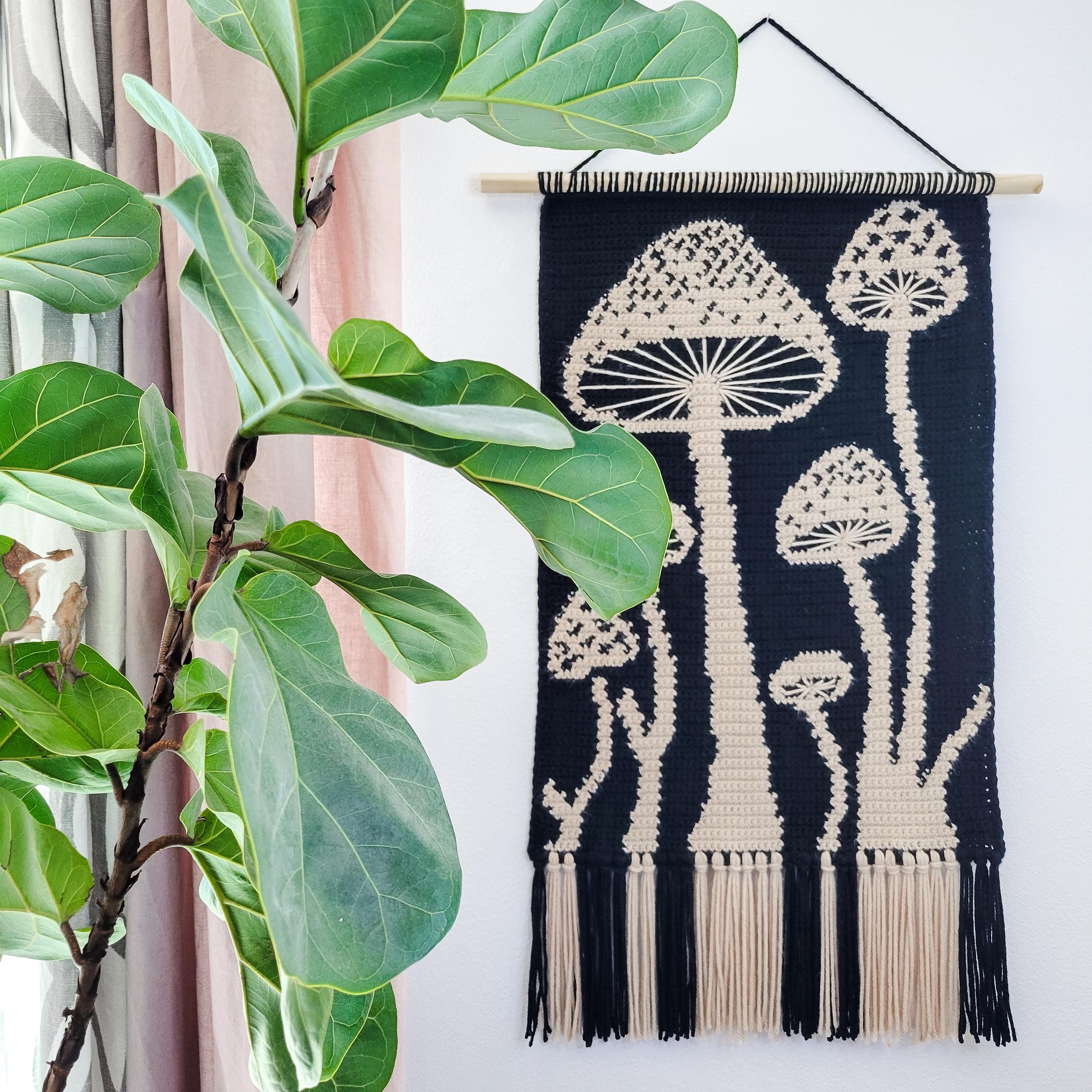 30 Tapestry Crochet Patterns: Our Favorite Wall Art, Bags, and Gifts 19 Mushroom Forest Tapestry Crochet Pattern