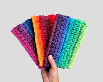 Handmade Crochet Zipper Pouch: Boho Yarn Tassel Canvas Bag