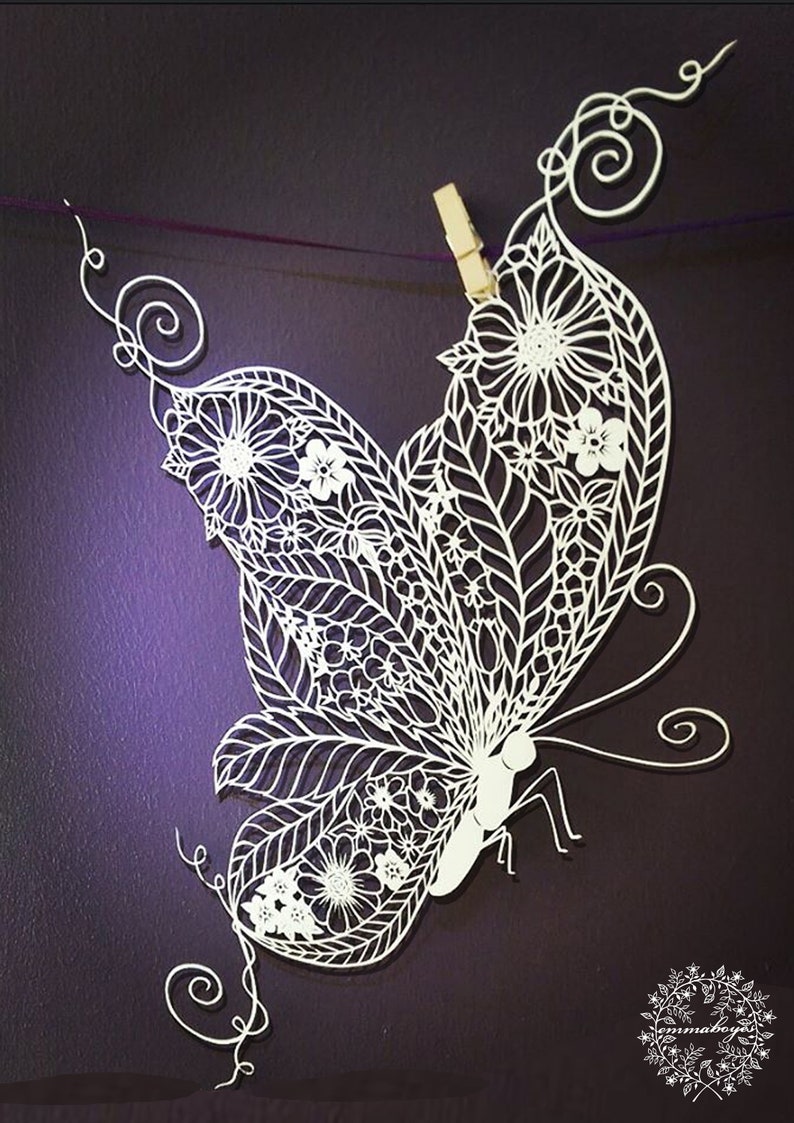 EMMA BOYES Papercut Template 'Butterfly' DIY image 2