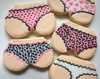 Lingerie Shower Cookies_Bridal Cheetah Lingerie Shower