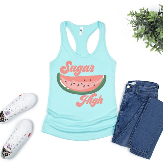 Workout tank Watermelon cute summer tank sugar high Womens | Etsy