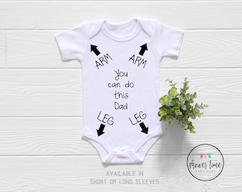 Gift for New Daddy-Funny Baby Onesie®-New Daddy Gift-Baby Gift Idea-Baby Shower Idea-Baby Girl-Baby Boy-Baby Clothing-You Can Do This Dad