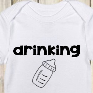 Drinking Buddies Onesie® Twins, Funny Twin Onesies, Gender Neutral Twin Onesies, Twin Baby Shower, New Baby Gift Twins, win Baby Gift Funny image 3