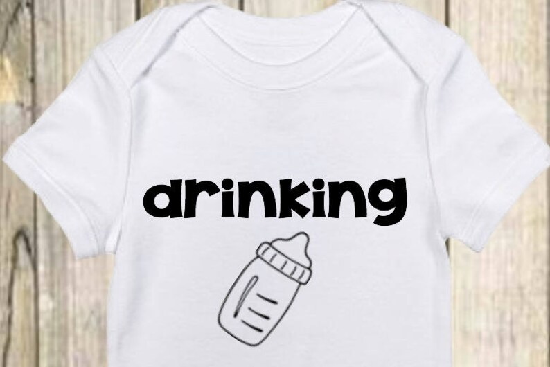 Drinking Buddies Onesie® Twins, Funny Twin Onesies, Gender Neutral Twin Onesies, Twin Baby Shower, New Baby Gift Twins, win Baby Gift Funny image 3