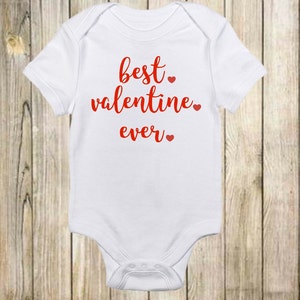 First Valentines Day Outfit - Valentines Day Outfit - Best Valentine Ever Onesie®- Valentine&#39;s Day Onesie®-Baby Boy-Baby Girl-Infant Onesie®