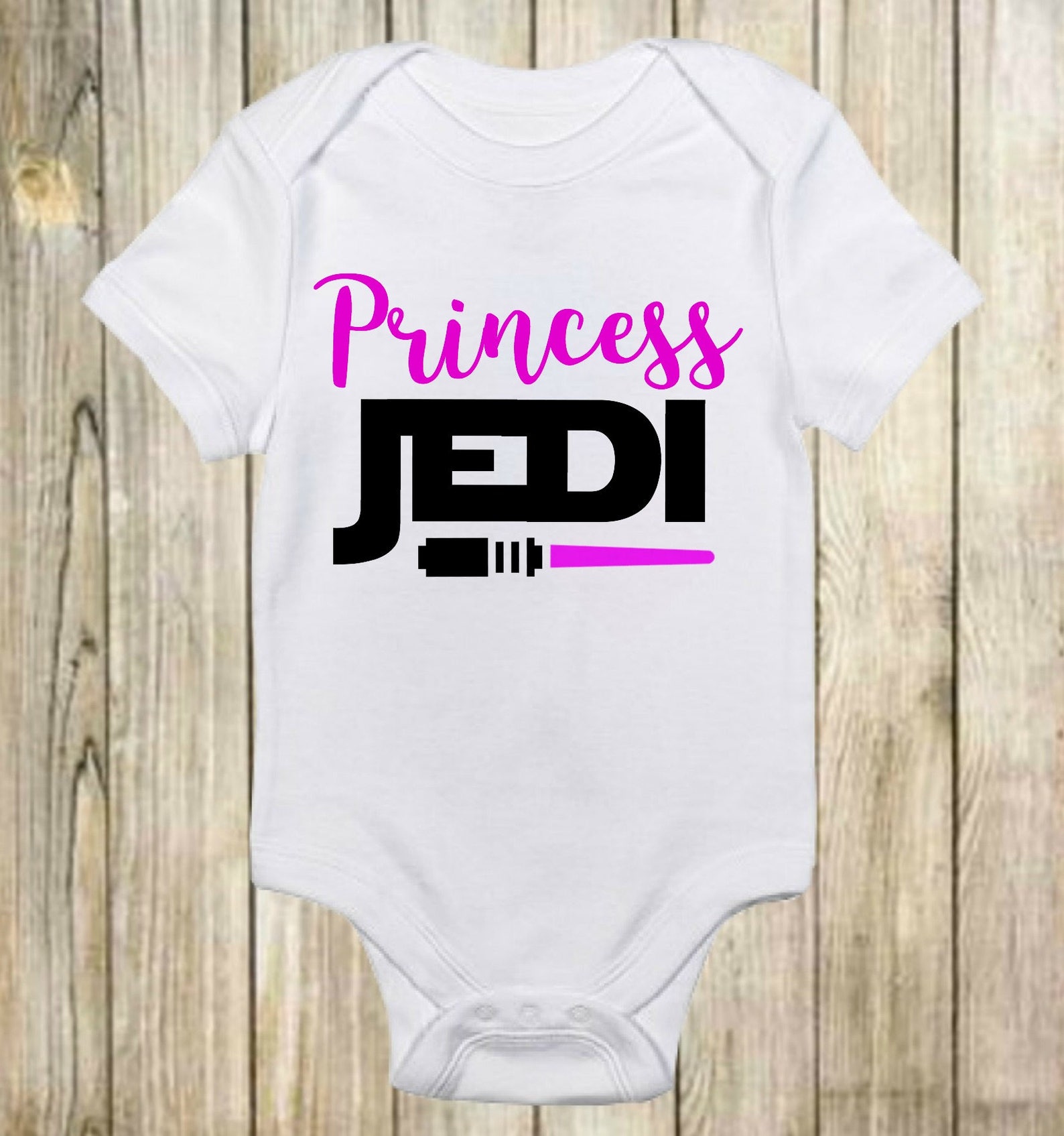 Princess Jedi Star Wars Baby Onesie Baby Girl Onesie Etsy