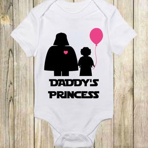 Daddy's Princess Star Wars Onesie®Darth Vader-Daddy's Princess Shirt-Baby Star Wars Gift-Star Wars Baby-Baby Shower Gift-Star Wars Onesie® image 1
